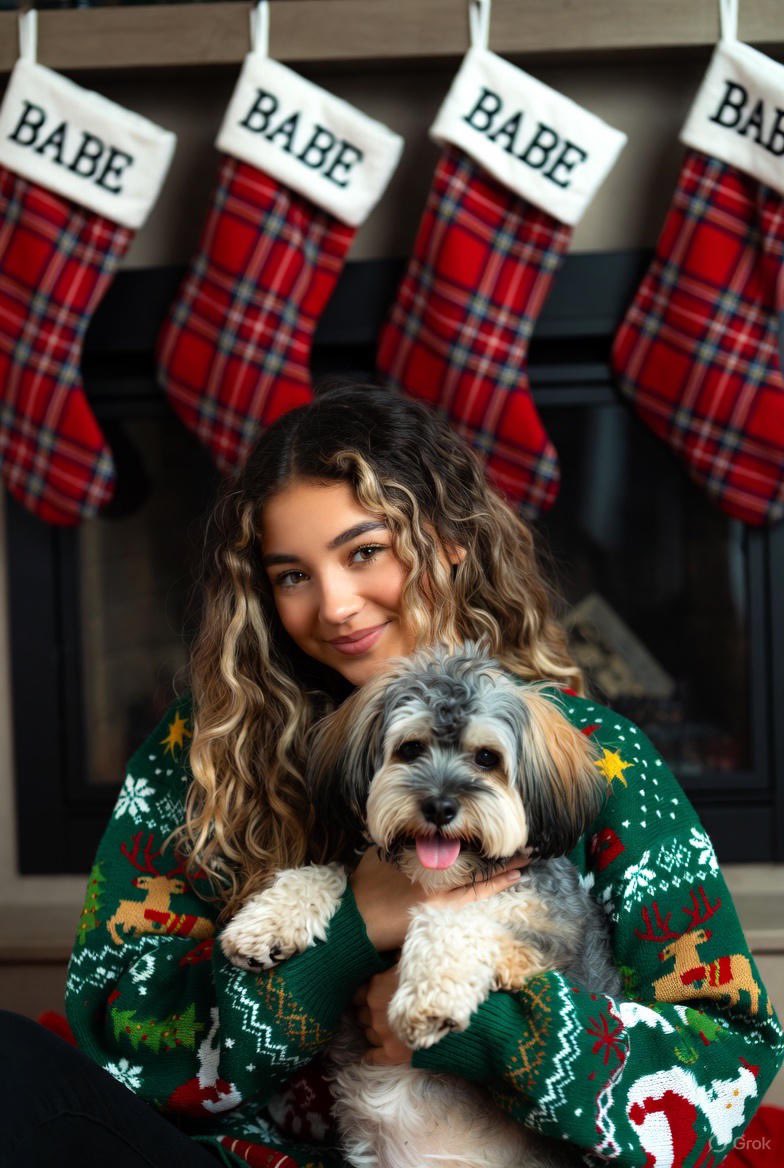 A Cozy Christmas Moment with Fluffy Joy