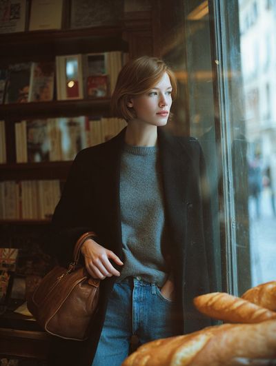 Golden Hour Elegance in a Parisian Patisserie