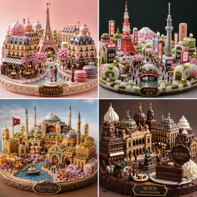 A Sweet Showdown: Cities in 3D Delight