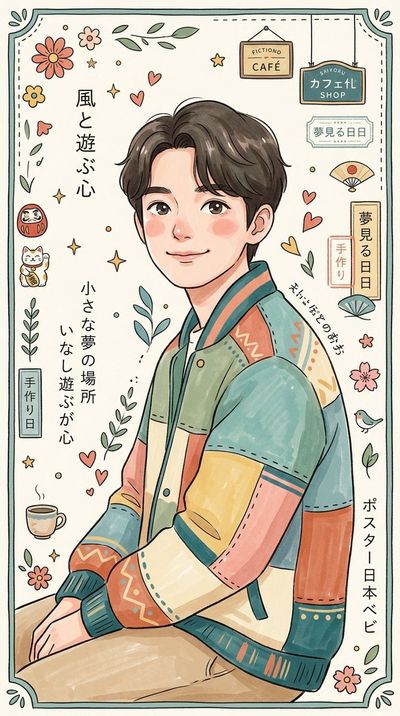 Whimsical Japanese Café Illustration: A Cozy Escape