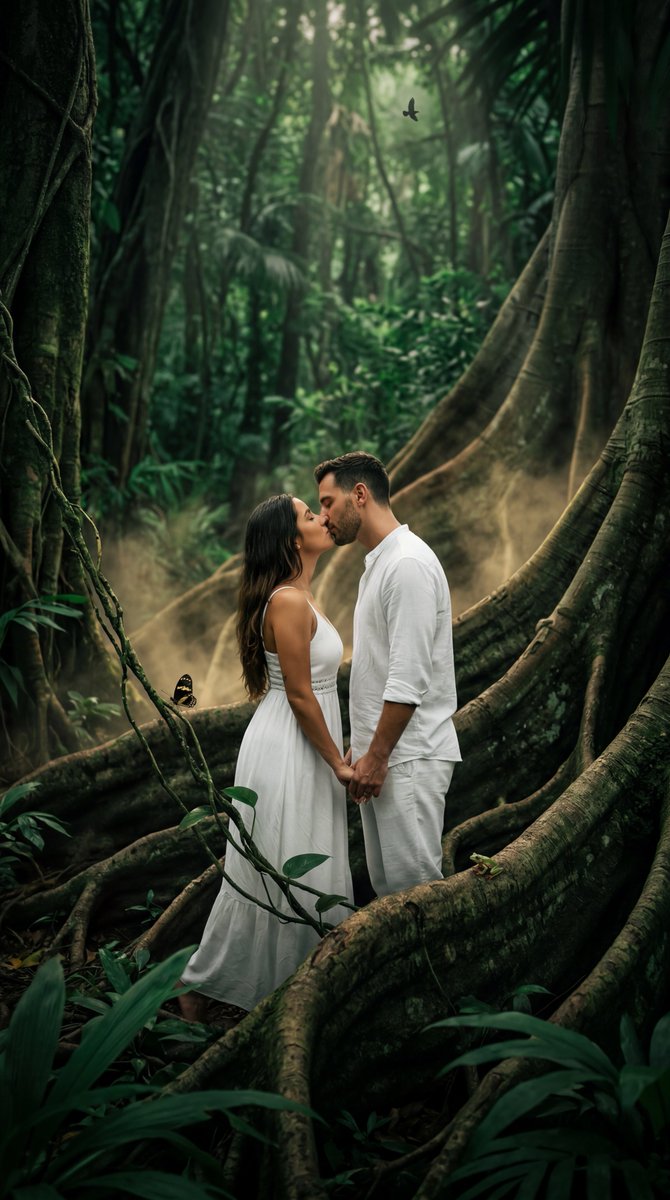 Quiet Romance on a Rain-Kissed Forest Trail