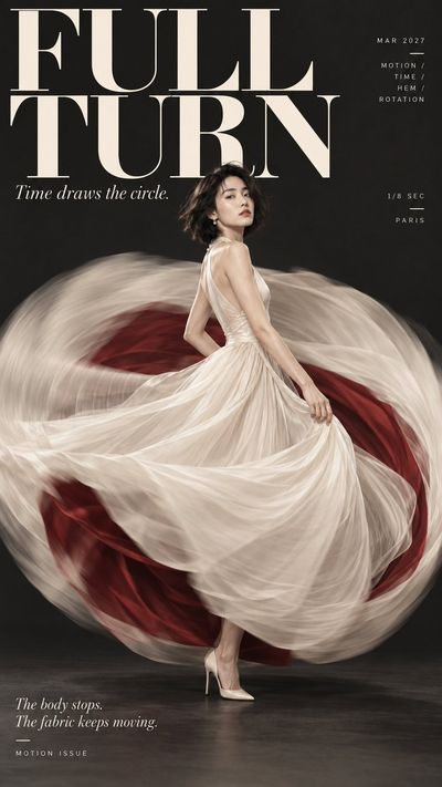 High-Fashion Editorial Posters Featuring Dynamic Circular Compositions