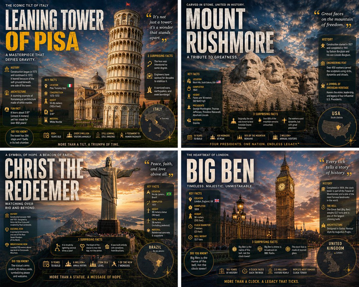 Monumental Wonders: A Cinematic Tour of Iconic Landmarks