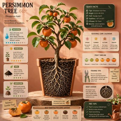 Persimmon Tree Care in 3D Detail
