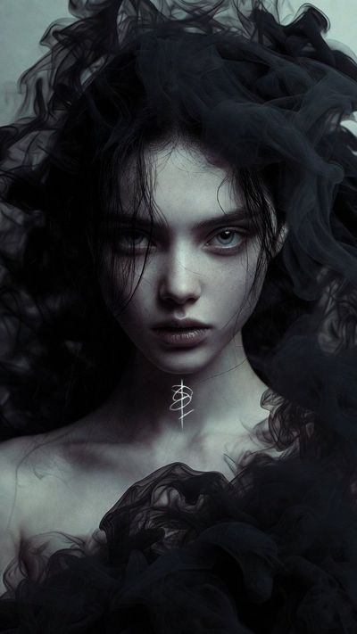 Moonlit Sigil: Gothic Portrait in Shadow