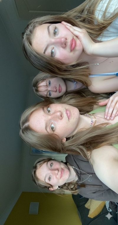 Freckled Friends in Cozy Selfie Moment