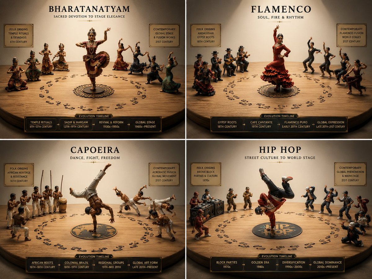 Four dance styles transform from folk roots to modern stages