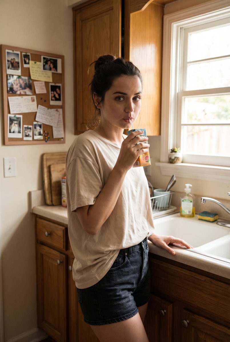 Casual Moments in a Cozy Kitchen