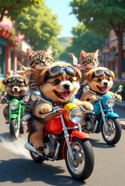 Adorable Adventure: The Cutest Biker Gang