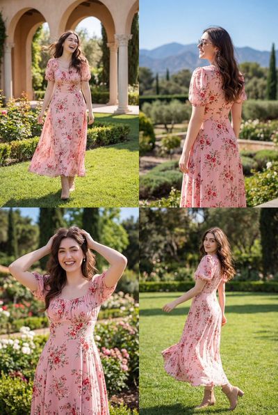 Chic Serenity in a Blooming Garden