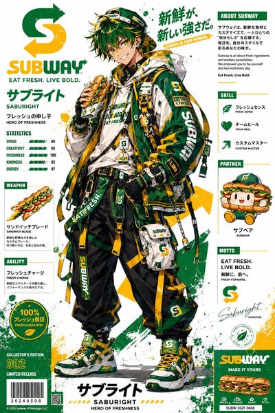 Futuristic Fast-Food Mascot in Streetwear Chic