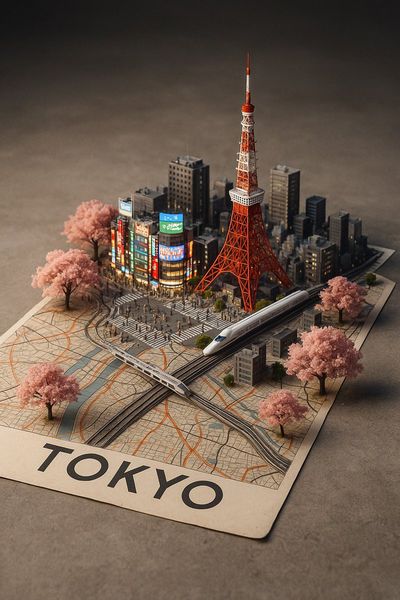 Urban Dreams: A Miniature Cityscape Unfolds