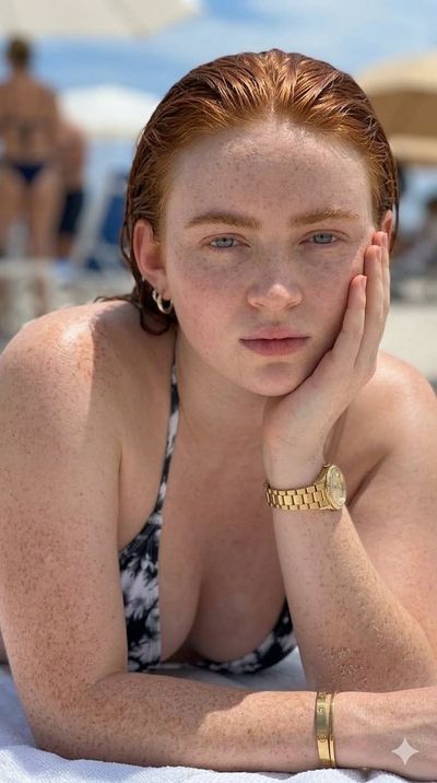 Serenity at the Shore: A Beach Day Portrait