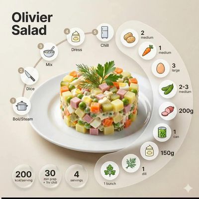 Sleek Culinary Guide: Modern Minimalist Recipe Infographic