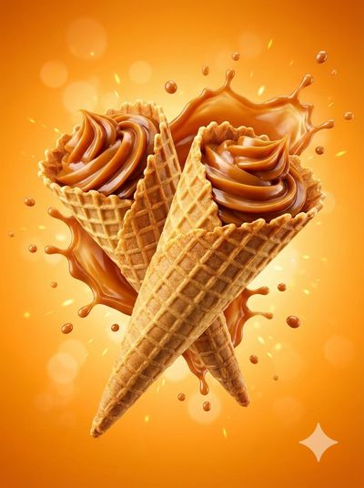 Indulgent Desserts in Mid-Air Splash