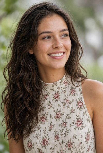 Radiant Laughter on a Summer Breeze in Bloom
