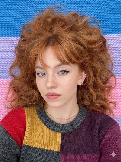 Ginger Halo on a Rainbow Knit