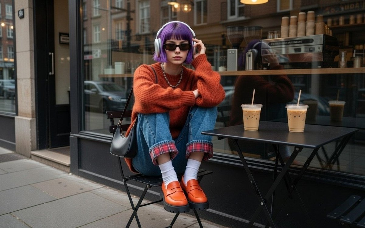 Purple Street Vibes: Urban Chic in the Morning Light