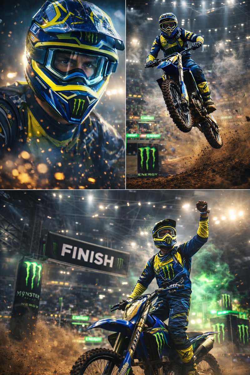High-Octane Motocross Thrills in a Stadium Showdown
