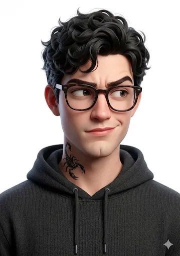 Joyful Pixar-Style Avatar with a Messy Bun and Freckles