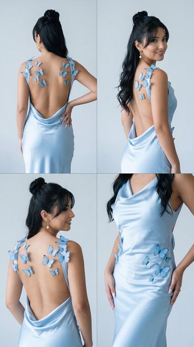 Delicate Butterflies on Satin: A Luxury Fashion Editorial