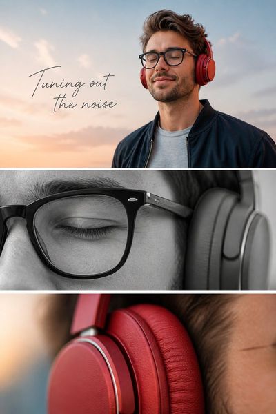 Serene Sound: Minimalist Headphone Lifestyle