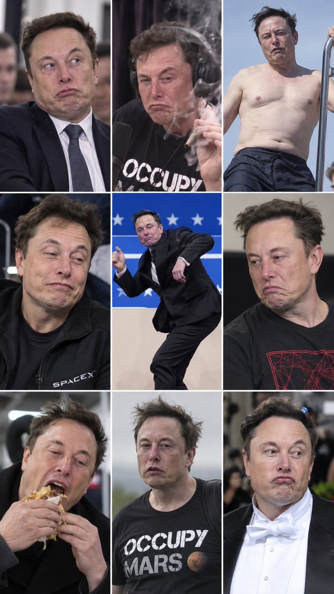 Elon Musk Stars in Amateur Photography Fail Grid Spectacle