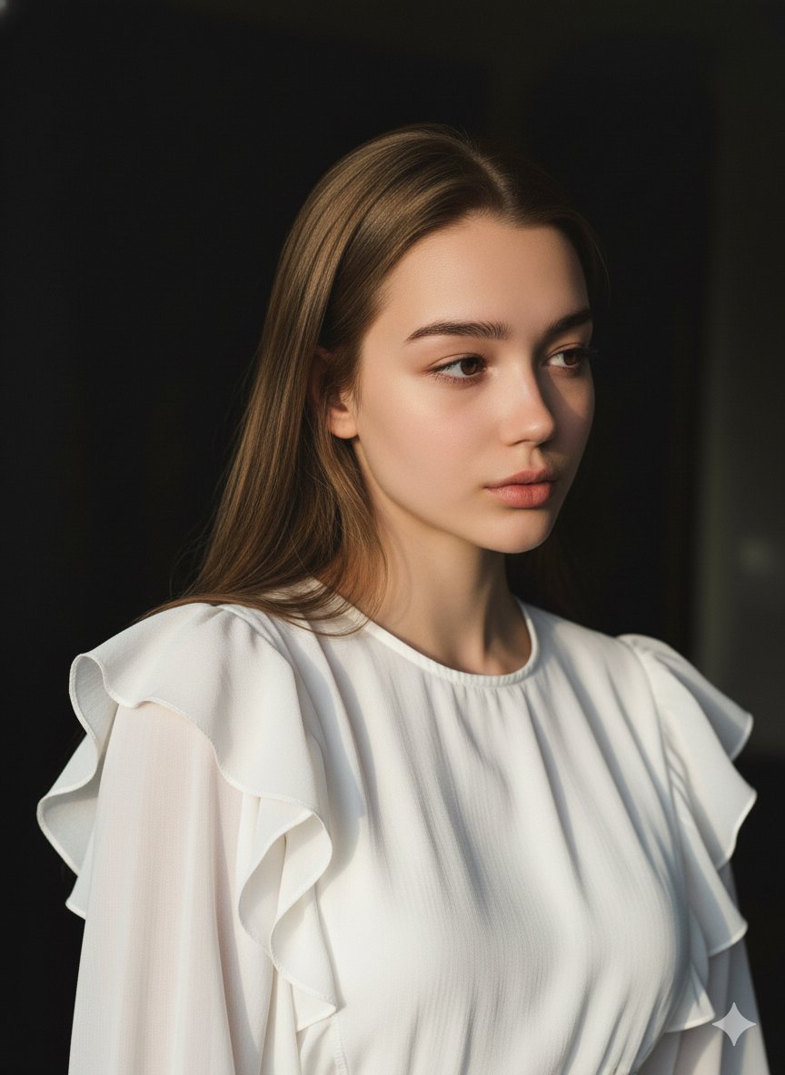 Thoughtful Elegance: A Portrait of Tranquility