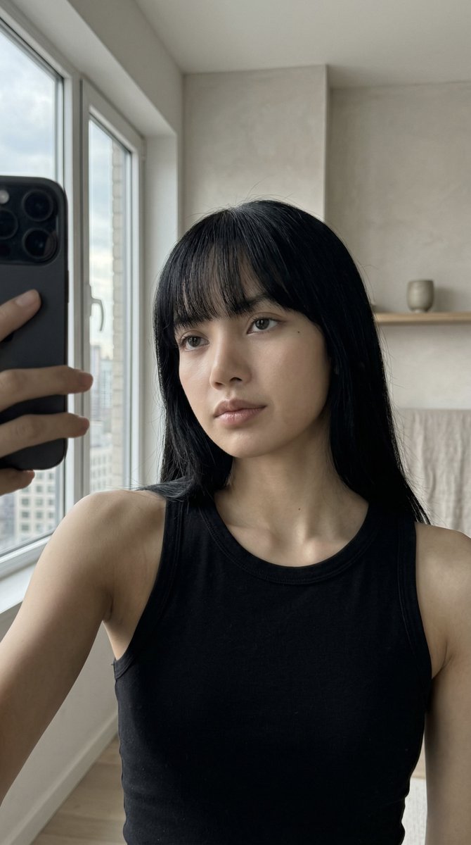 Raw Intimacy: Lisa-Inspired Selfie in Natural Window Light