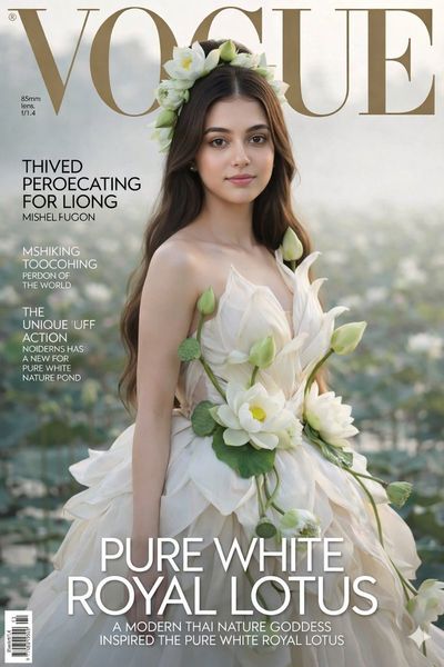 Ethereal Elegance: Vogue's Royal Lotus Cover