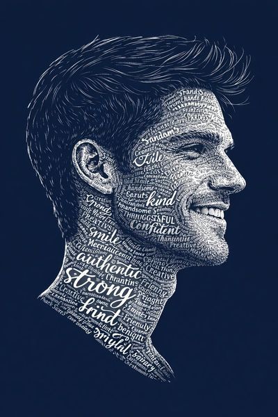 Typographic Portrait: A Face Made of Words