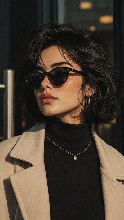 Urban Elegance: A Close-Up Portrait of Confidence