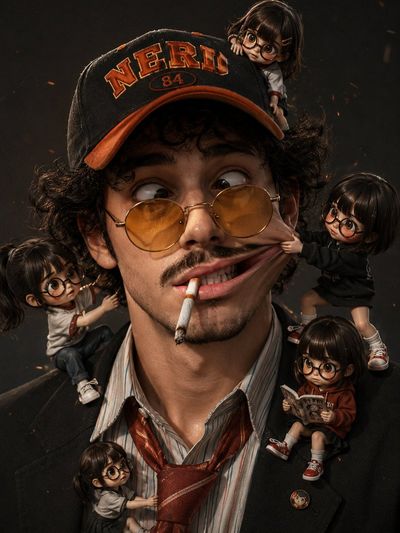 Quirky Charisma: A Surreal Character Study
