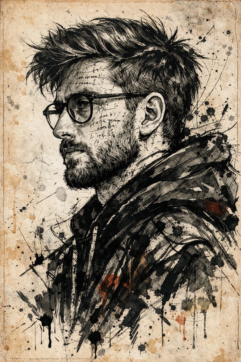 Ink & Intensity: A Portrait of Chaos