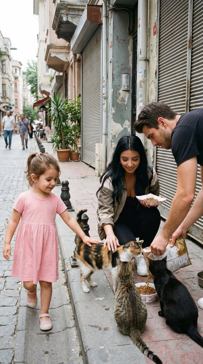 Candid Hearts in Istanbul: A Street Scene of Kindness