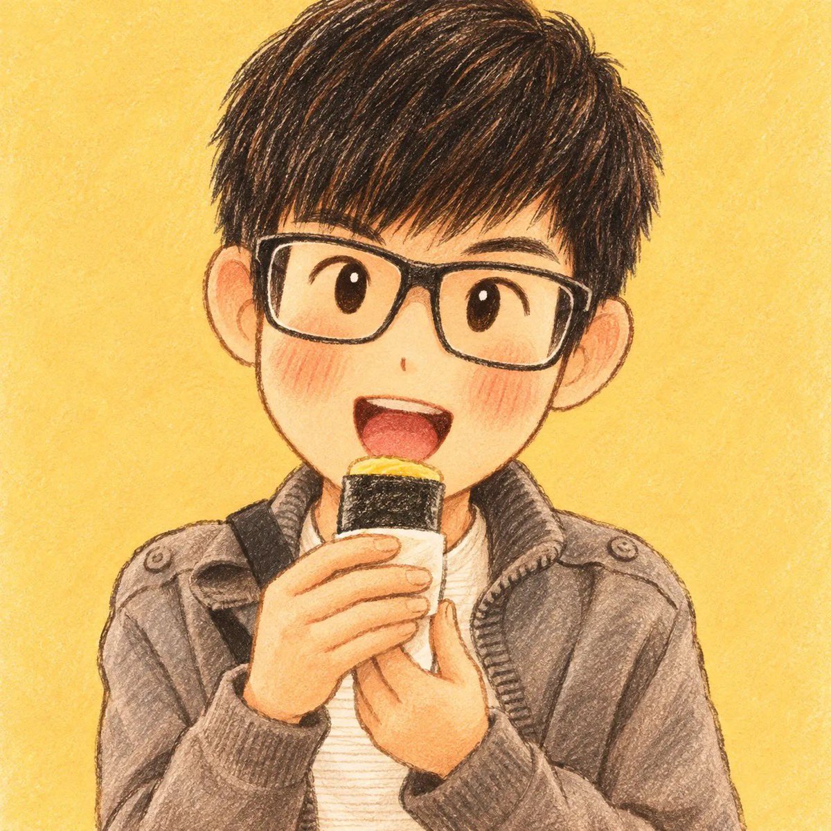 A woman with curly hair and glasses becomes a cute storybook character