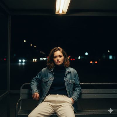A Moment in Time: Night Thoughts at the Bus Stop