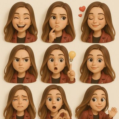 Charming Pixar-style Emoji Avatars
