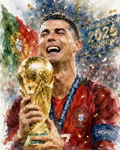 Portugal celebrates World Cup glory with Ronaldo lifting the trophy