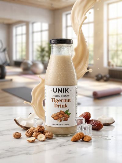 Refreshing Tigernut Elixir on Marble
