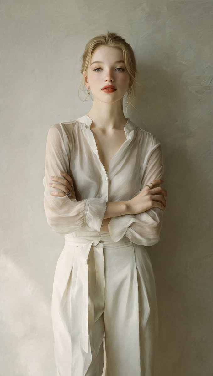 Elegant woman poses in monochromatic studio portraits with varied palettes