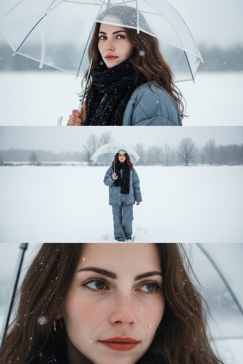 Lonely Reflections in a Snowy World