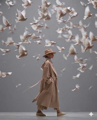 Grace in Motion Amid White Doves