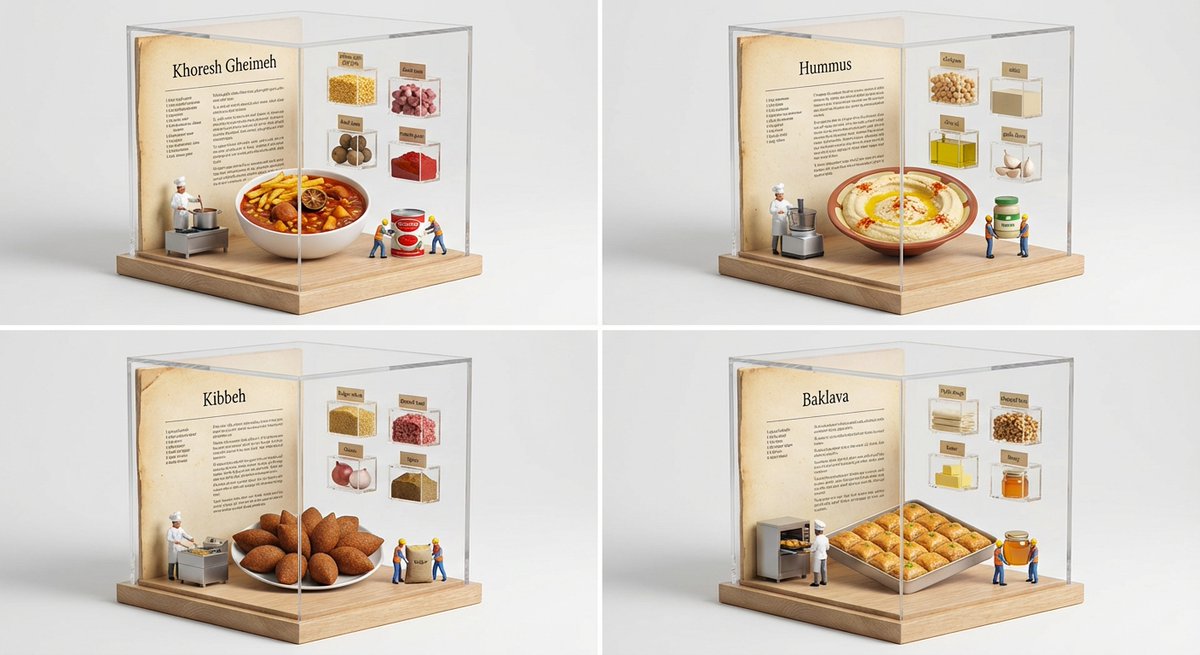 Culinary Wonders: Miniature Middle Eastern Feast