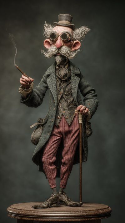 Steampunk Gentleman: A Victorian Masterpiece in 3D