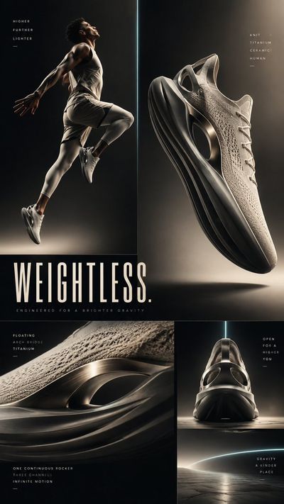 Crafting Futuristic Footwear: Editorial Design Meets Athleticism
