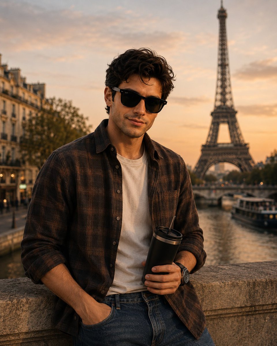 Golden Hour Elegance at the Eiffel Tower