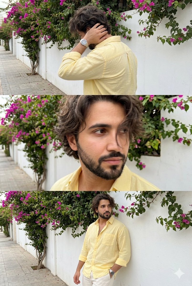 Triple Burst: Casual Moments of a Man in Natural Urban Light