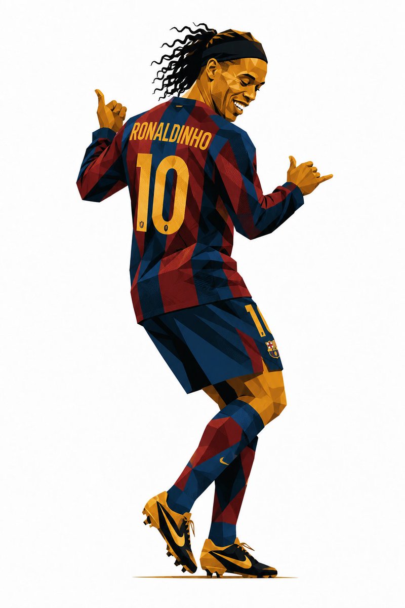 Geometric low-poly art captures five iconic legends in signature poses