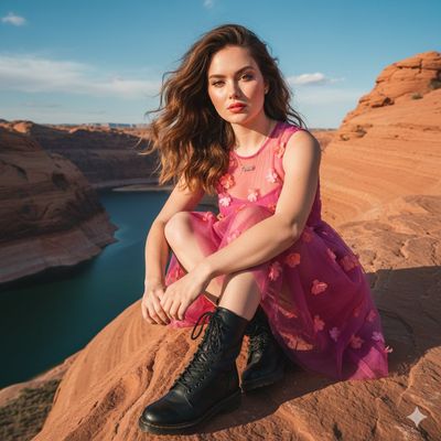 Dreamscape Elegance: A Canyon Muse